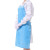 厚创 防静电围裙 洁净室防尘防护工作围裙可定制 蓝色