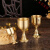 星舵黄铜酒杯高脚杯大小酒杯供关公财神酒杯供佛水杯装饰品摆件 小号高脚杯10个(十全十美)