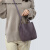 丹顿赫本（DENTON HEPBURN）奢侈包包女包品牌2024新款斜挎水桶包真皮编织包大容量手提包礼物 香芋紫