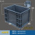 加厚EU箱过滤箱物流箱塑料箱长方形周转箱欧标汽配箱工具箱收纳箱 中号3层 灰色
