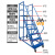 仓库登高车超市货架理货上货平台梯子可移动式踏步梯注塑机上料梯厂家定制 平台离地3.0米【0.8米宽】 灰白