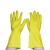 劳保佳 乳胶手套 加强加厚清洁洗碗防水橡胶手套 乳白色 L码 1双装