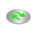 赫钢 免接电疏散指示灯自发光荧光消防地标灯嵌入式不锈钢应急指示牌 自发光不锈钢双向（11.4cm）