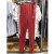 阿迪达斯 （adidas）男裤 春季新款运动裤跑步训练卫裤透气休闲针织收腿小脚长裤子 GD3782/红色 S(175/76A)