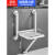 定制通用浴室折叠凳卫生间老年人洗澡凳老人扶手栏杆壁挂式防滑安全沐浴椅 CE双扶手-带腿-白色 宽度40.9CM