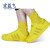 宏益飞 雨鞋套 便携雨鞋套 雨靴套 男女雨鞋套 防滑耐磨雨靴套 防雨靴套 黄色低筒 S(两双装)