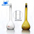 天玻容量瓶 A级可检 细颈梨形瓶定量瓶棕色玻璃容量瓶化学实验教学仪器 棕色5ml 