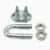 艾科堡 镀锌钢丝绳卡头M8（30个装）铁U型夹钢丝夹卡扣扎头锁扣 AKB-KT-11