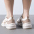 斯凯奇（SKECHERS）D'LITES系列女鞋 2024新款时尚绑带运动鞋厚底减震休闲老爹鞋女 117365-NAT 37