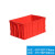 瀚海融科 塑料周转箱长方形大号带盖收纳箱加厚工业储物盒红色不良品箱胶筐 外径：630*420*310mm 带盖