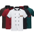 比鹤迖 BHD-2990 餐厅食堂厨房工作服/工装 短袖[红色]3XL 1件