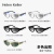 海伦凯勒（HELEN KELLER）太阳镜男新款【流星镜】未来科技感窄框墨镜女时尚潮流眼镜 N35F全绿镜片