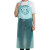 防水防油PVC围裙水晶点子塑胶透明长围腰水产罩 绿色 PVC围裙1条装