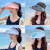 橙央太阳帽风扇可充电风扇帽防晒帽子女夏季空顶大檐遮阳帽显脸小太阳 粉色 可调节