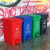 垃圾分类垃圾桶可拼接公共场合四色合一脚踏式脚踩厨余可回收 柠檬黄 30L.黄.其他垃圾