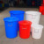 亚润 塑料桶圆桶塑料桶带盖胶桶加厚160升超大号 100#约装180斤水(有盖*红色)