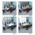 冠笙会议桌办公家具现代简易小型钢木会议桌板式长条桌会客洽谈桌 深胡桃 定制尺寸-颜色