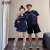 梵诗哲品牌小众设计感情侣装夏季韩版短袖T恤男女两件套法式一裙一衣ins 女背心短裙 s
