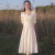DUTRIEUX领证白色晚礼服女小个子宴会气质洋装登记连衣裙年会法式平时可穿 Z114白色中长款 L