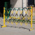 可移动绝缘施工围栏 工地电力安全玻璃钢圆管伸缩围栏 隔离带围挡 红白/黑黄管式1.2*5米