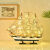 帆船模型摆件带灯木质工艺船一帆风顺男毕业生日礼物女客厅装饰品 未来号20cm【灯】
