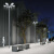 ZOATRON 路灯6头8米高的立柱热镀锌材质一体化现代带杆路灯 ZTN-899