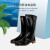 双安 BS001 PVC模压靴红叶PM95舒适耐磨耐油食品靴雨鞋黑色40码 1双 可定做