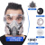 LISM防毒面具全面罩防尘面罩防工业粉尘全脸喷漆专用防护防烟氧气甲醛 6200双罐防尘面具+防雾大眼罩