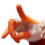 品之德  PST-044 橡胶手指套防滑教师点钞印刷劳保指头套 橙色麻点500只 S号/小号