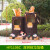 卡通动物果皮箱摆件园林玻璃钢装饰雕塑景区垃圾桶创意幼儿园户外 HY1106C双树桩垃圾桶