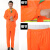 环卫工人雨衣套装反光条分体交通防风执勤保安警示男荧光绿橙色 橙色普通款 (编号4 XXL