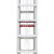 兴航发 铝合金伸缩人字梯子4M 收2.3米升3.5米内抽拉高强度铝合金人字梯 加厚加固升降人字梯工程梯子