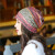 槿城帽子女士春秋季薄款休闲套头帽透气跑步帽月子帽包头巾M367 小方格红 均码