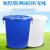大号垃圾桶带盖户外家用特大号商用厨房无盖圆桶环卫潲水桶带轮子 150升蓝色无盖（加厚款）