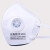 中体倍力 KN95防护口罩防飞沫流感熔喷层呼气阀头戴式耳戴式口罩 G6-3枚装白色/头戴式