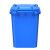 舒蔻 户外垃圾桶大号室外环卫垃圾桶带盖带轮工业物业商用大型塑料分类垃圾箱 蓝色可回收50L