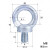 莎庭（SARTILL）德标镀锌吊环螺栓公制带环螺丝挂钩螺母起重吊耳螺钉M6-M30定制 镀锌吊环M8(螺丝)