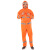 卓迪旭 ZDX-YFT05环卫劳保反光分体雨衣套装，橘红色双层防水雨衣，可定制 XL