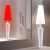 雷。士感创意个性艺术落地灯客厅2024新款沙发侧边角落红色落地灯 白色灯罩-暖光