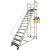 仓库登高车超市货架理货上货平台梯子可移动式踏步梯注塑机上料梯厂家定制 平台离地3.0米【0.8米宽】 灰白