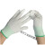 PU浸塑胶涂指 尼龙手套劳保工作耐磨防滑 劳动干活薄款胶皮手套 绿色涂指手套(36双) S