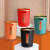 卫洋WYS-989 创意压圈垃圾桶  办公司卫生间简约塑料圆形垃圾篓纸篓 大号红色