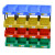 斜口收纳盒塑料加厚螺丝配件零件盒组合式塑料盒子 A1#斜口盒-黄色180*125*78 红色