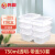 鸣固 ZH4020一次性长方盒带盖方形塑料pp餐盒透明饭盒外卖打包盒方750ml透明（50套）