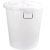 大号塑料桶大水桶加厚储水用带盖圆桶储水特大白桶胶桶级 45升白色有盖(加厚款)