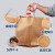 贝傅特 牛皮纸手提袋  商用打包外卖奶茶烘焙纸质包装袋 冲孔袋100只