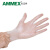 爱马斯PVC一次性手套美容院专用家务清洁乳胶手套实验室橡胶丁腈手套 透明PVC手套（100只/盒） L