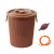蓓尔蓝 FW1278 茶渣桶 办公室过滤桶塑料茶水桶 废茶滤茶桶 圆形咖色单桶+茶漏管