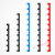 中间继电器短接片22mm短接条中继底座连接条汇流排U型连接片 间距23mm 10P蓝 10条