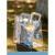 透明手提袋礼品袋pvc透明手提袋塑料ins包装礼物盒感伴手礼购物袋子 香槟色大号1只(加厚50丝) 25*27.5*14